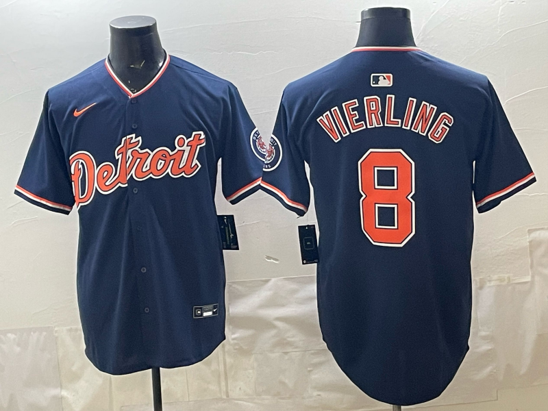Men Detroit Tigers #8 Vierling blue Nike 2026 MLB Jersey 0409021->->MLB Jersey